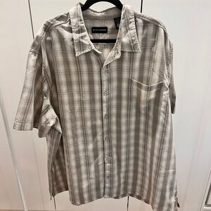 Michael Brandon Beige Plaid Button Down Shirt
